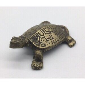 Vintage Brass Turtle 2" Figurine